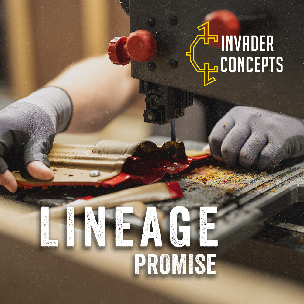 A man making a chest holster.