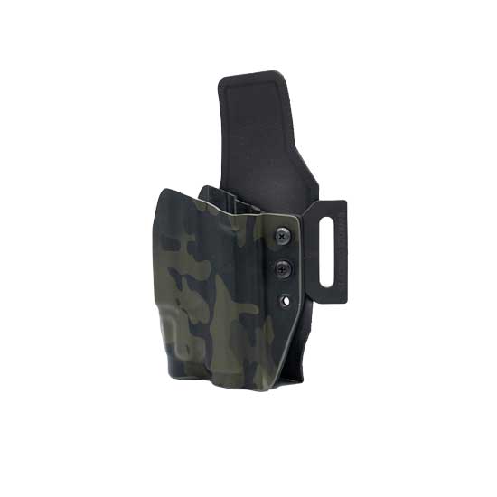 Image of an outlaw owb(outside the waistband) with weapon light option